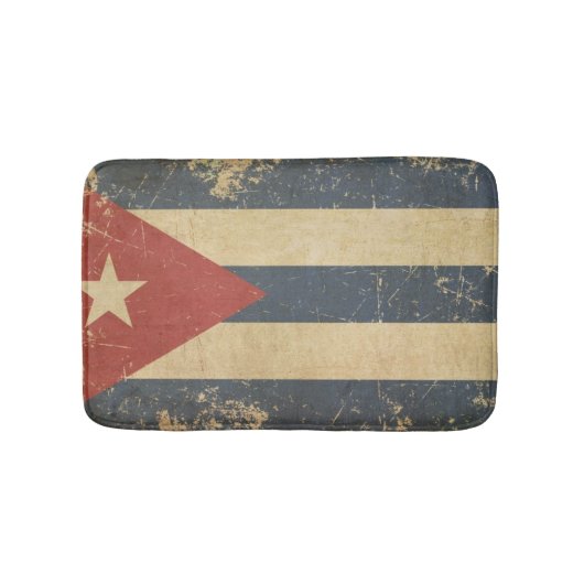 Tapis De Bain Drapeau plat âgé par Cubain (Devant)