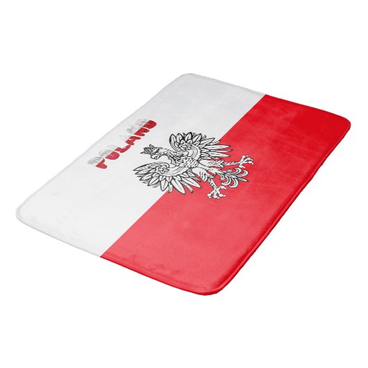 Tapis De Bain Drapeau polonais (Angle)