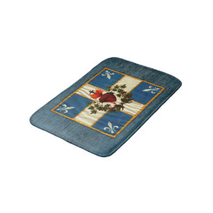Tapis De Bain Drapeau Québec antique Carillon Sacré-Cœur