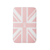 Tapis De Bain Drapeau rose Union Jack Royaume-Uni Monogramme Mat (Devant (Vertical))