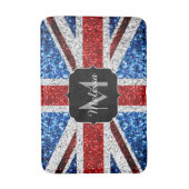 Tapis De Bain Drapeau rouge bleu blanc brillant parties scintill (Devant (Vertical))