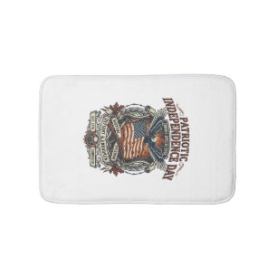 Tapis De Bain Drapeau Rouillé Patriotique Survivant Apocalypse Z