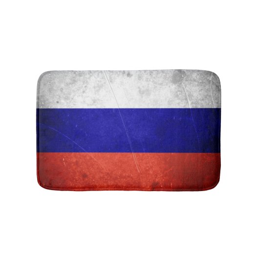 Tapis De Bain Drapeau russe grunge (Devant)