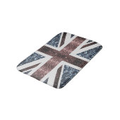 Tapis De Bain Drapeau rustique UK rouge bleu étincelants parties (Angle)