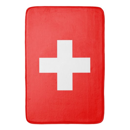 Tapis De Bain Drapeau Suisse (devant Vertical)