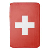 Tapis De Bain Drapeau Suisse - croix blanche (devant Vertical)