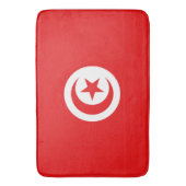 Tapis De Bain Drapeau Tunisie (devant Vertical)