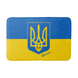 Tapis De Bain Drapeau ukrainien & Ukraine Salle de bain / Salle