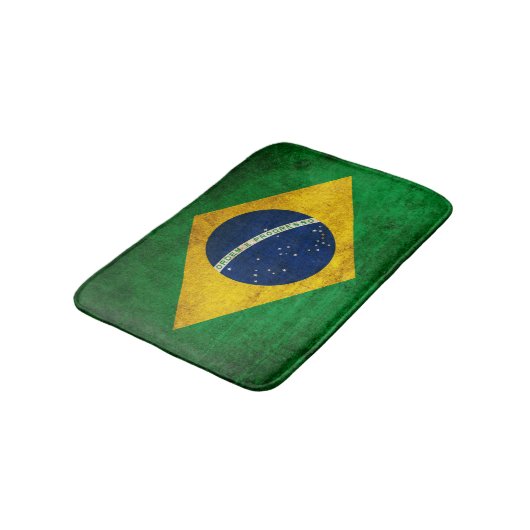 Tapis De Bain Drapeau vintage du Brésil (Angle)
