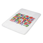 Tapis De Bain Drapeaux des pays du pavillon international (Angle)
