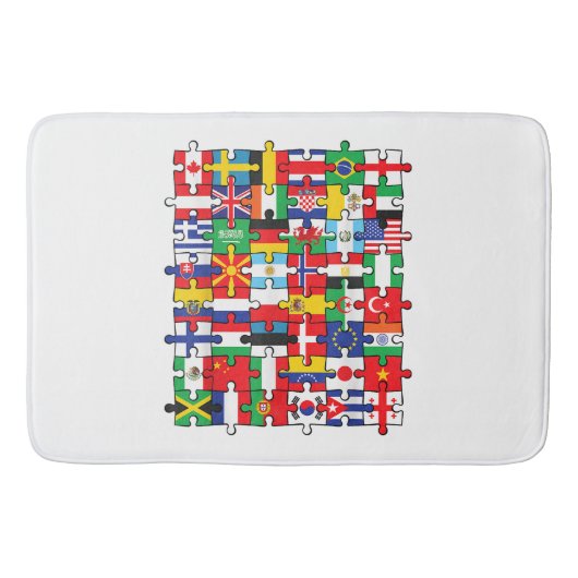Tapis De Bain Drapeaux des pays du pavillon international (Devant)