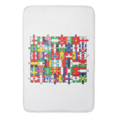 Tapis De Bain Drapeaux des pays du pavillon international (devant Vertical)