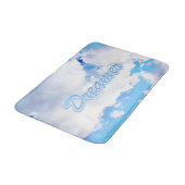 Tapis De Bain Dreamer Puffy nuages blancs et ciel bleu (Angle)
