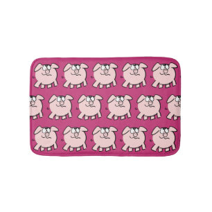 Tapis De Bain Drôle 2 Drôle Illustration Cochon Choisir Bain Cou