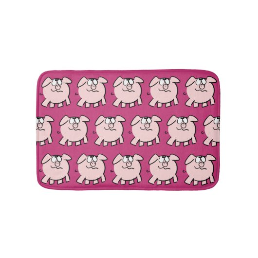 Tapis De Bain Drôle 2 Drôle Illustration Cochon Choisir Bain Cou (Devant)