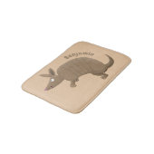 Tapis De Bain Drôle armadillo joyeux dessin animé (Angle)
