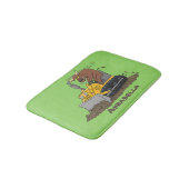 Tapis De Bain Drôle bulldozer de conduite de taureaux (Angle)
