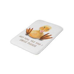 Tapis De Bain Drôle Canard Joué Wink Joyeux Smile Cartoon