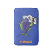 Tapis De Bain Drôle caricature de poisson de pêcheur (Devant (Vertical))