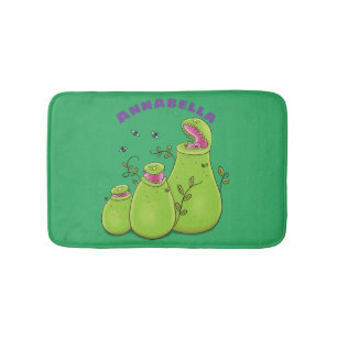 Tapis De Bain Drôle carnivore carnivore carnivore plante dessin
