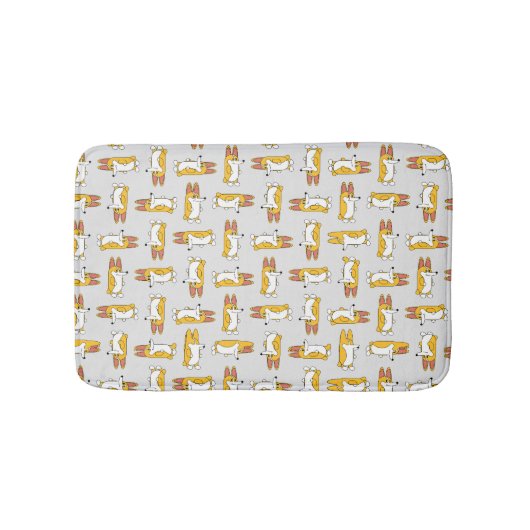 Tapis De Bain Drôle Cartoon Corgi Motif (Devant)