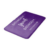 Tapis De Bain Drôle Citation Violet Bain Mat (Angle)