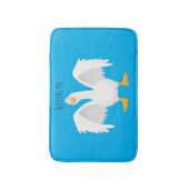 Tapis De Bain Drôle curieuse dessin animé d'oie domestique (Devant (Vertical))