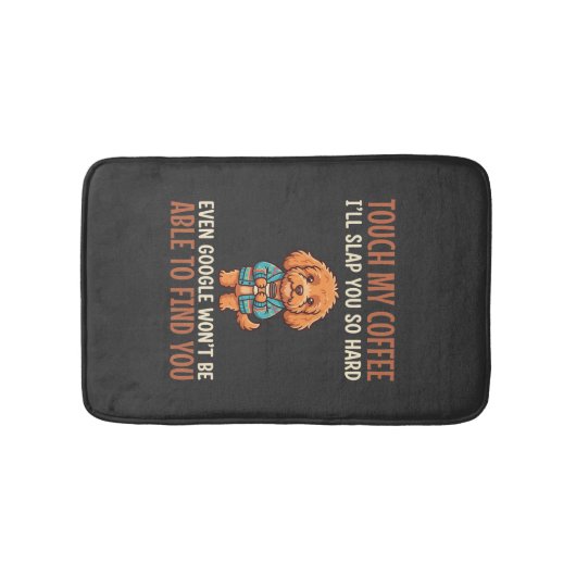 Tapis De Bain Drôle de Cockapoo Amateur de Café (Devant)