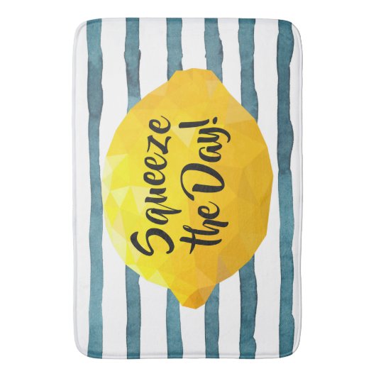 Tapis De Bain Drôle de Squeeze Day Script Lemon 3D (devant Vertical)