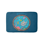 Tapis De Bain Drôle des créatures marines sous l'eau dessin anim (Devant)