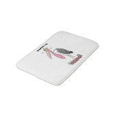 Tapis De Bain Drôle dessin animé de cigogne en marabou (Angle)