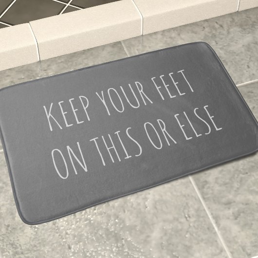 Tapis De Bain Drôle devis personnalisé Chalkboard Gris Bain Mat