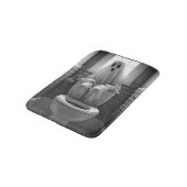 Tapis De Bain Drôle fantôme assis dans les toilettes (Angle)