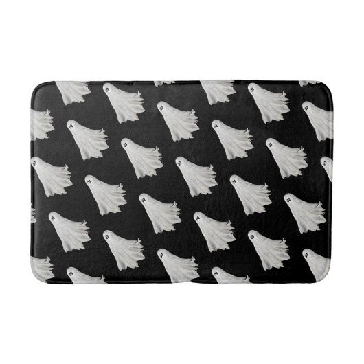 Tapis De Bain Drôle Fantôme D'Halloween Dessin Passé (Devant)