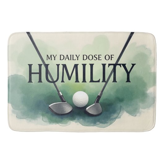 Tapis De Bain Drôle Golf Quotidien Dose D'Humilité (Devant)