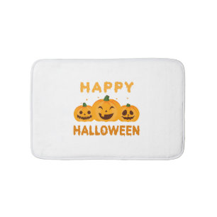Tapis De Bain Drôle Halloween Happy Citrouilles d'Halloween