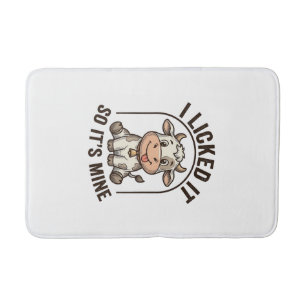 Tapis De Bain Drôle Je L'ai Léché Vache Chemise Vintage Ferme De