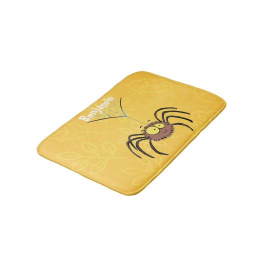 Tapis De Bain Drôle mignon dessin animé d'araignée moelleuse (Angle)