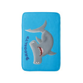 Tapis De Bain Drôle mignon requin marteau dessin animé (Devant (Vertical))
