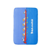 Tapis De Bain Drôle pélicans rameurs dessin animé (Devant (Vertical))