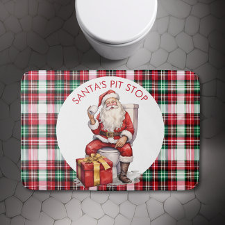 Tapis De Bain Drôle personnalisé Santa Claus Toilette Citation N
