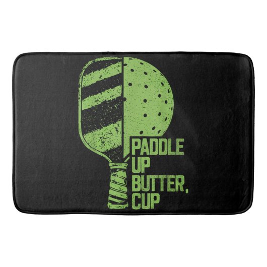 Tapis De Bain Drôle Pickleball Paddle Up Butter Cup (Devant)