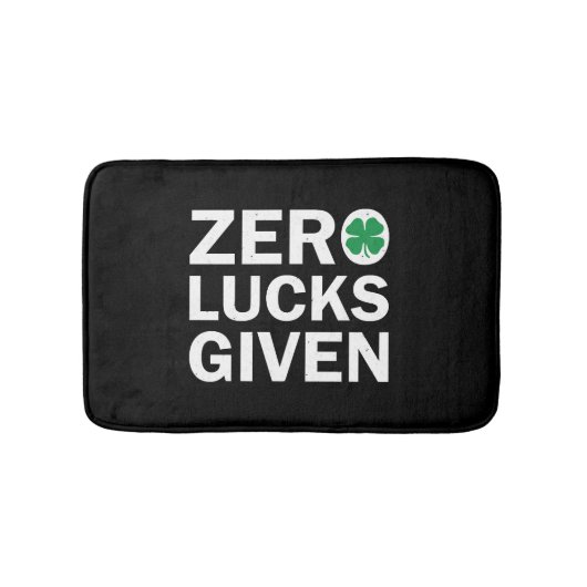 Tapis De Bain Drôle Saint Patrick's Day Zero Lucks Donné (Devant)