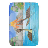 Tapis de bain drôles de dinosaures (devant Vertical)