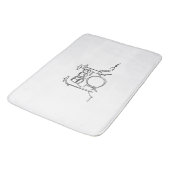 Tapis De Bain Drummer Music Design Drums One-Line (Angle)