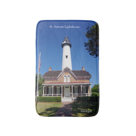 Tapis de bain du phare St. Simons (Devant (Vertical))