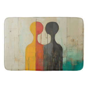Tapis De Bain Dualité – Figures humaines abstraites en contraste