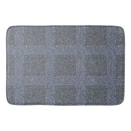 Tapis De Bain Dusty Dark Blue sur Blue Tweet Design (Devant)