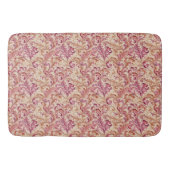 Tapis De Bain Dusty Rose and Taupe Leaf Scroll (Devant)