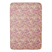 Tapis De Bain Dusty Rose and Taupe Leaf Scroll (devant Vertical)